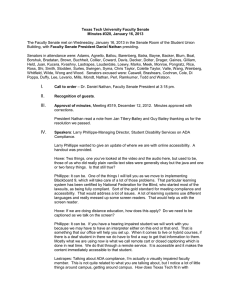 Texas Tech University Faculty Senate Minutes #320, January 16, 2013