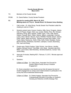 Faculty Senate Minutes March 2013 Agenda for meeting #322, March 20, 2013