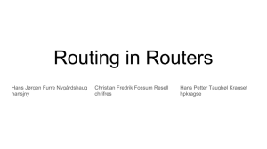 Routing in Routers