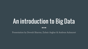 An introduction to Big Data