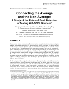 Connecting the Average and the Non-Average: in Testing WS-BPEL Services*