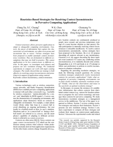Heuristics-Based Strategies for Resolving Context Inconsistencies in Pervasive Computing Applications
