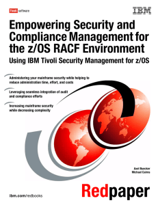 Empowering Security and Compliance Management for the z/OS RACF Environment