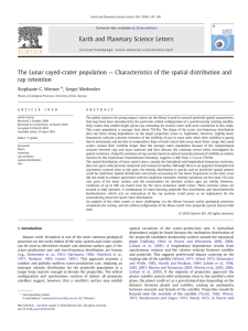 — Characteristics of the spatial distribution and The Lunar rayed-crater population ⁎