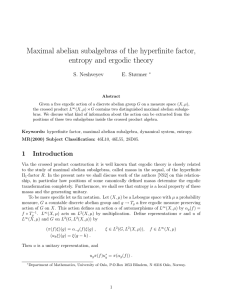 Maximal abelian subalgebras of the hyperfinite factor, entropy and ergodic theory