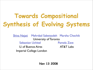 Towards Compositional Synthesis of Evolving Systems