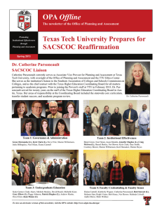 Offline Texas Tech University Prepares for SACSCOC Reaffirmation Dr. Catherine Parsoneault