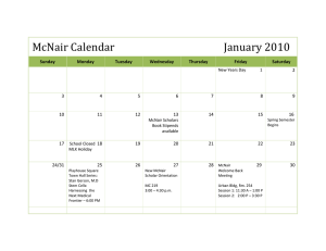 McNair Calendar         ...  2 3