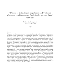 ”Drivers of Technological Capabilities in Developing