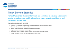 Truck Service Statistics