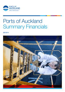 Ports of Auckland  Summary Financials 2013/14