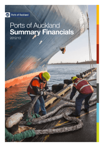 Ports of Auckland  Summary Financials 2012/13