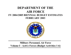 DEPARTMENT OF THE AIR FORCE