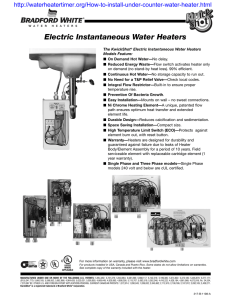 Electric Instantaneous Water Heaters