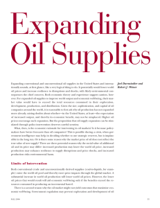 Expanding Oil Supplies Joel Darmstadter and Robert J. Weiner