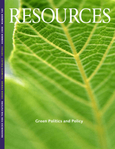 RESOURCES Green Politics and Policy 9 6