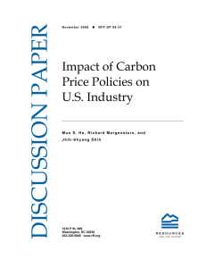 DISCUSSION PAPER Impact of Carbon Price Policies on