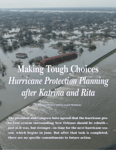 Making Tough Choices Hurricane Protection Planning after Katrina and Rita