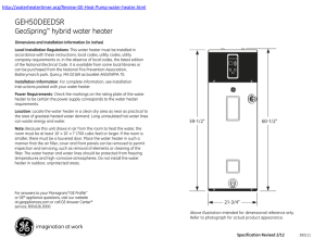 GEH50DEEDSR GeoSpring hybrid water heater