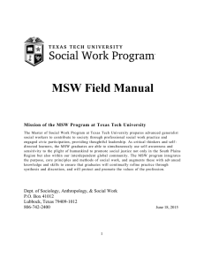 MSW Field Manual