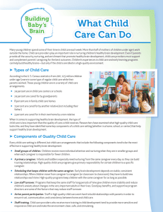 What Child Care Can Do