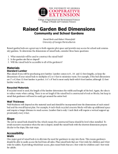 Raised Garden Bed Dimensions Community and School Gardens
