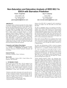 Non-Saturation and Saturation Analysis of IEEE 802.11e EDCA with Starvation Prediction