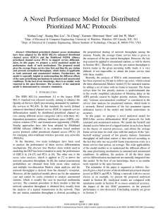 A Novel Performance Model for Distributed Prioritized MAC Protocols Xinhua Ling