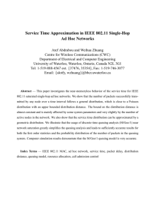 Service Time Approximation in IEEE 802.11 Single-Hop Ad Hoc Networks