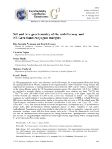 Sill and lava geochemistry of the mid-Norway and
