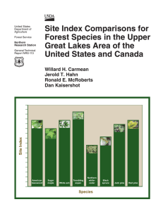 Site Index Comparisons for Forest Species in the Upper