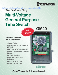 Multi-Voltage General Purpose Time Switch GM40