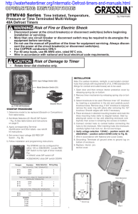 DTMV40 Series WARNING Risk of Fire or Electric Shock Time	Initiated,	Temperature,