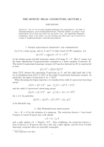 THE MOTIVIC SEGAL CONJECTURE, LECTURE 2