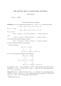 THE MOTIVIC SEGAL CONJECTURE, LECTURE 5 1. Some bicomodule algebras A