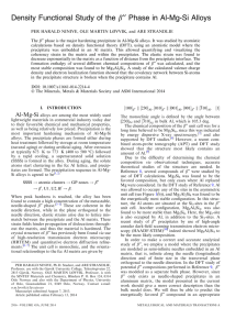 ¢¢ Phase in Al-Mg-Si Alloys Density Functional Study of the b