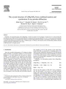 The crystal structure of LiMgAlD from combined neutron and Hilde Grove