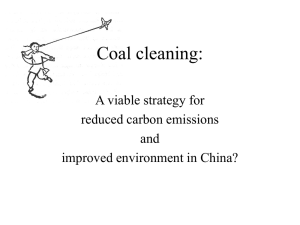 Coal cleaning: A viable strategy for reduced carbon emissions and