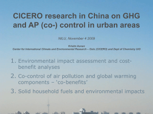 CICERO research in China on GHG NILU, November 4 2009