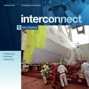 interconnect •  Customer Focus •  PortConnect •  America’s Cup