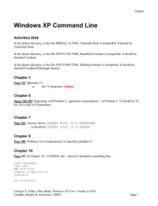 Windows XP Command Line Activities Disk