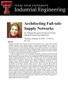 Architecting Fail-safe Supply Networks