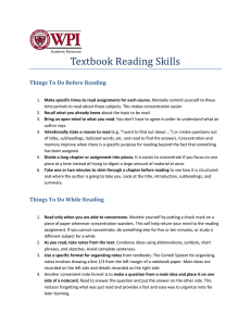 Textbook Reading Skills Things To Do Before Reading