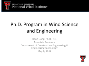 Ph.D. Program in Wind Science and Engineering