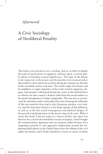 A Civic Sociology of Neoliberal Penality Afterword