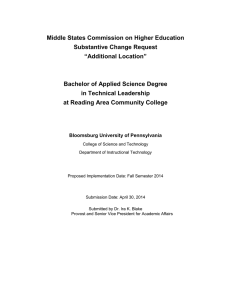 Middle States Commission on Higher Education Substantive Change Request “Additional Location”