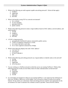 System Administration Chapter 6 Quiz