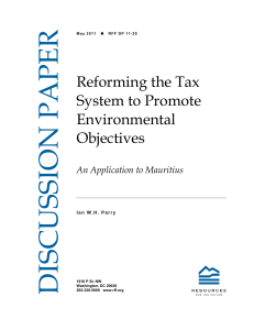DISCUSSION PAPER Reforming the Tax System to Promote