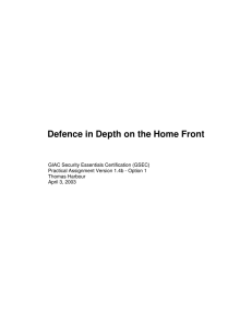 Defence in Depth on the Home Front