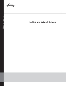 Hacking and Network Defense F E I